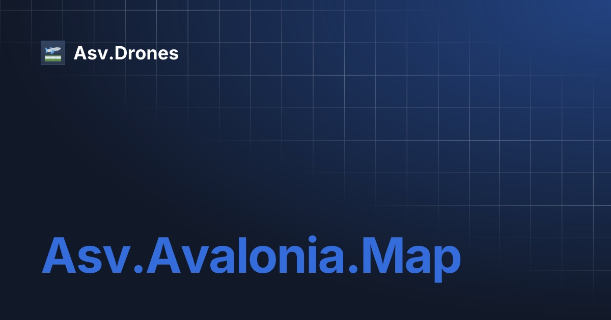Asv.Avalonia.Map | Asv.Drones